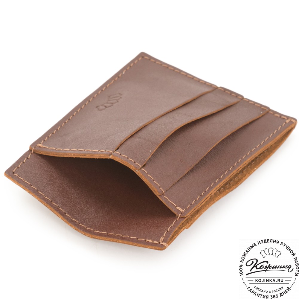 Кожаный футляр для карт "Мэри" (коньяк) 