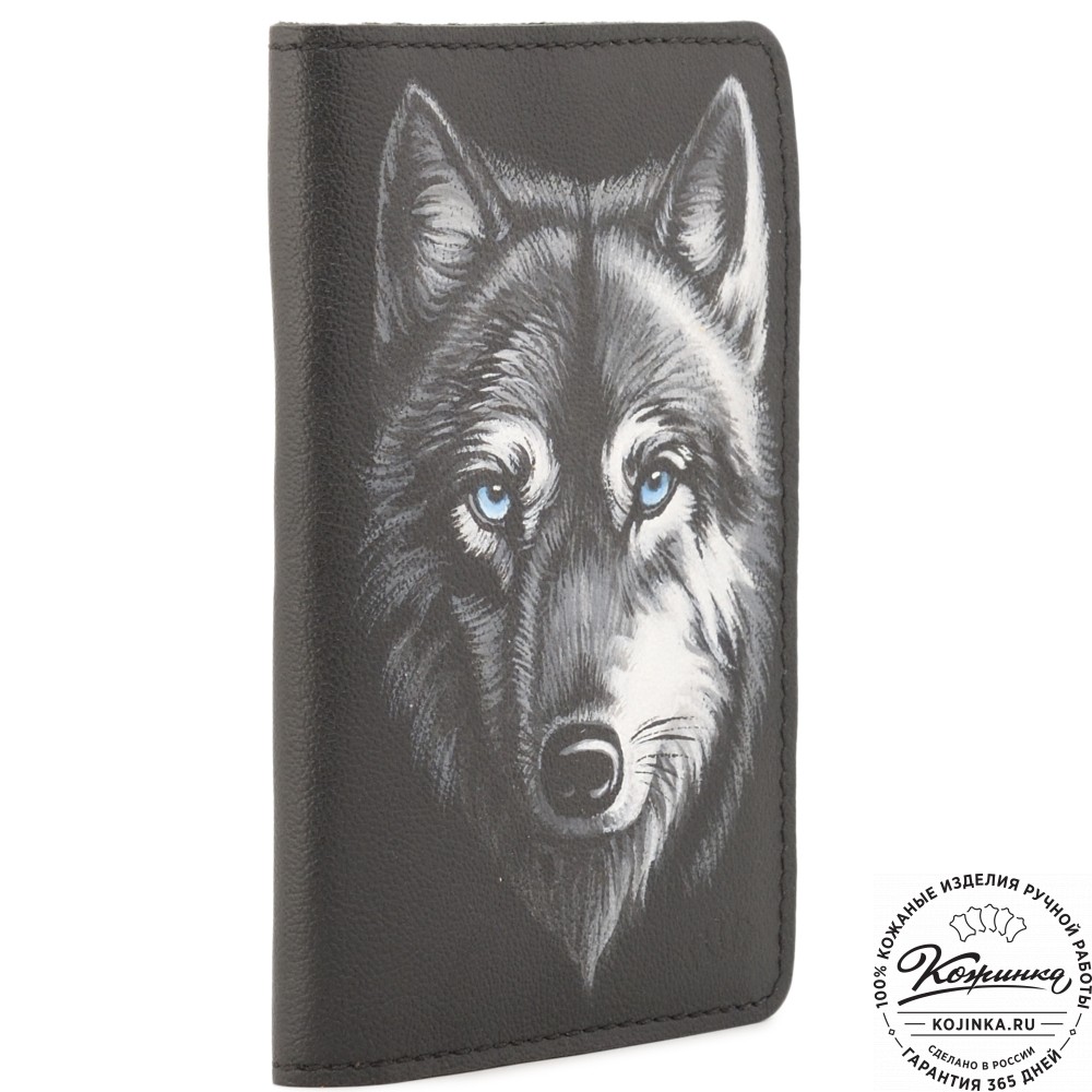 Кожаный бумажник для документов "Неаполь" "Волк"