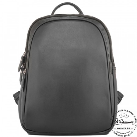 Кожаный рюкзак "Рамона" (чёрный)