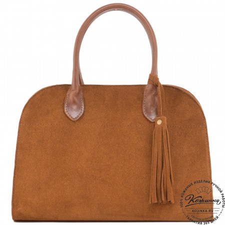 Женская кожаная сумка "Вирджиния" (рыжая)