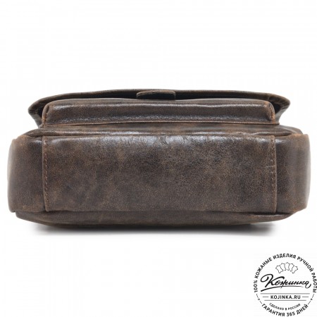  Кожаная сумка через плечо "Алекс" (коричневая наппа)