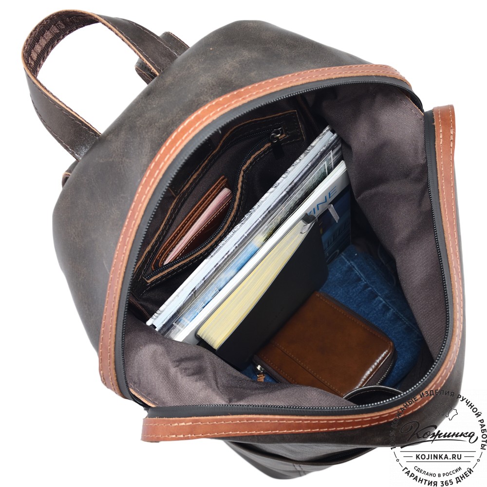 Кожаный рюкзак "Аргентум"  (коричневая наппа)