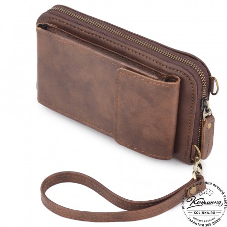 Кожаный клатч "Чукотка" (коричневый) 