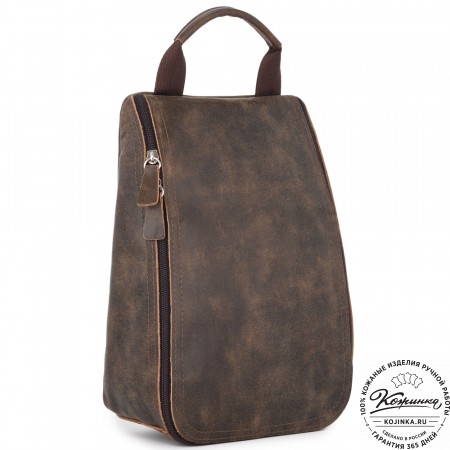 Кожаный несессер "Каспий " (коричневая наппа)