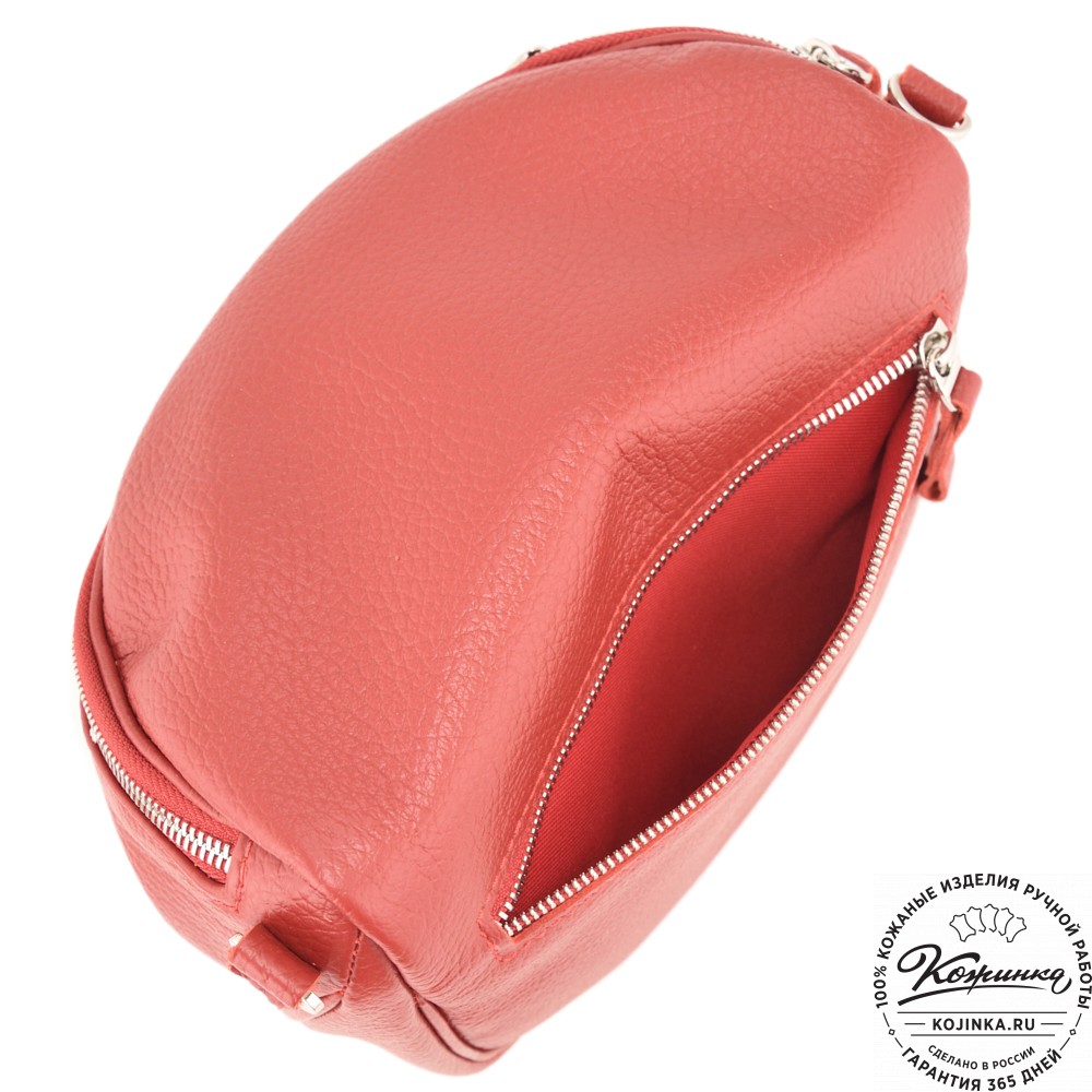 Женская кожаная сумка "Либерти" (красная)