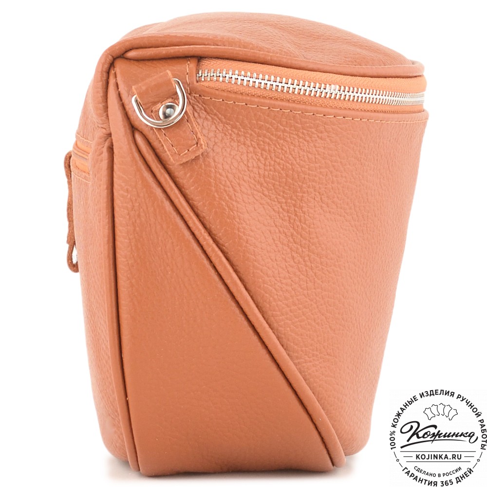 Женская кожаная сумка "Либерти" (рыжая)