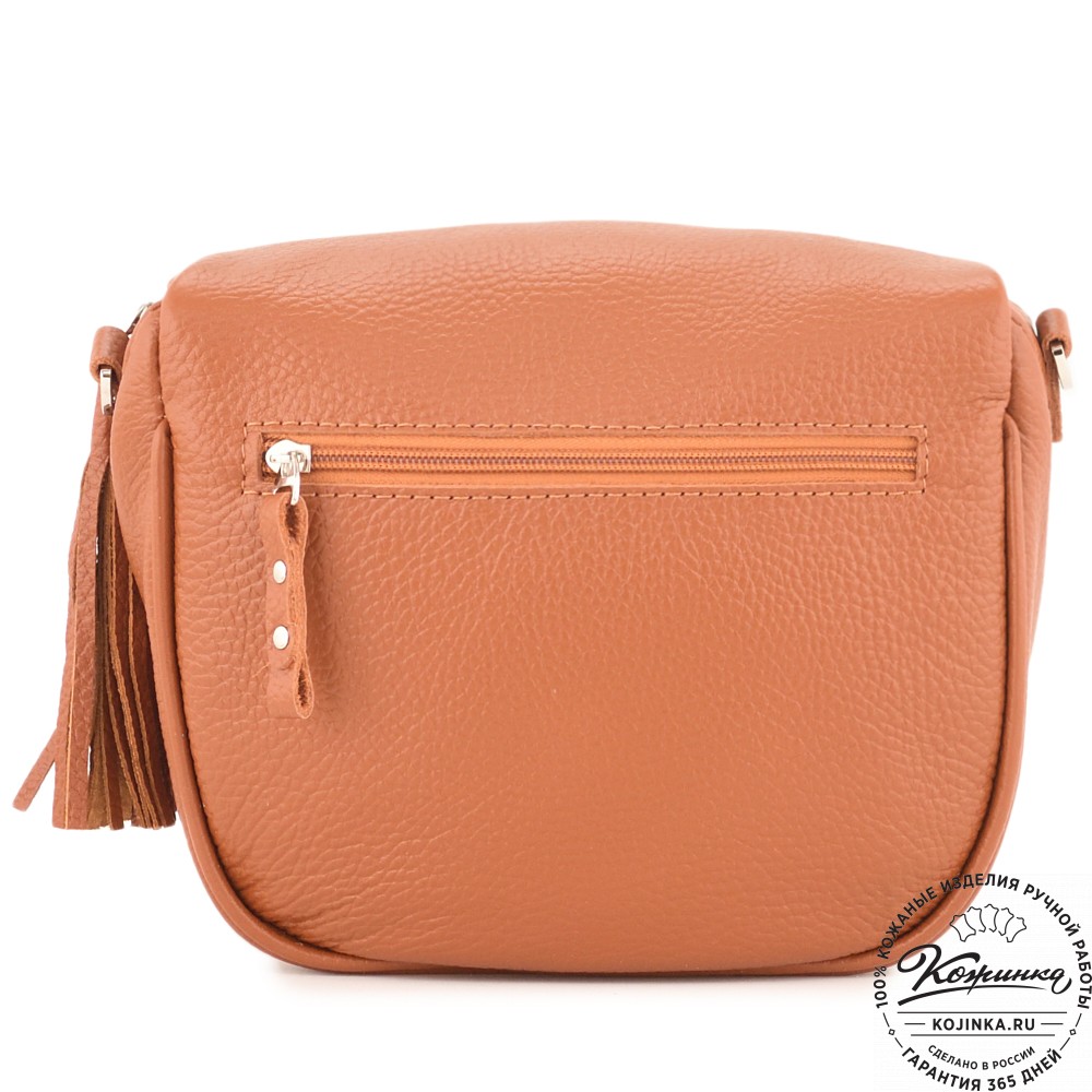 Женская кожаная сумка "Либерти" (рыжая)