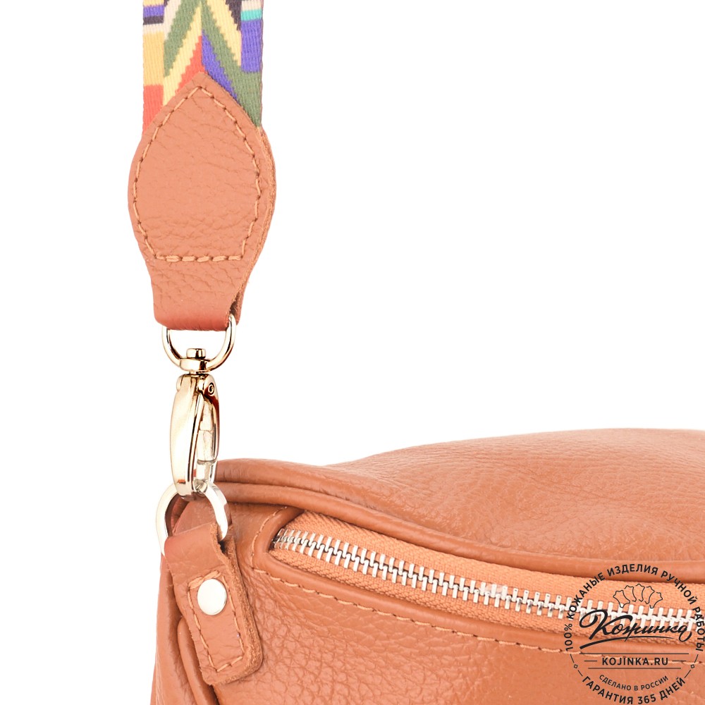 Женская кожаная сумка "Либерти" (рыжая)