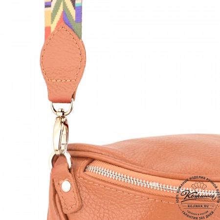 Женская кожаная сумка "Либерти" (рыжая)