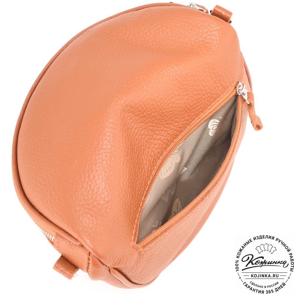 Женская кожаная сумка "Либерти" (рыжая)