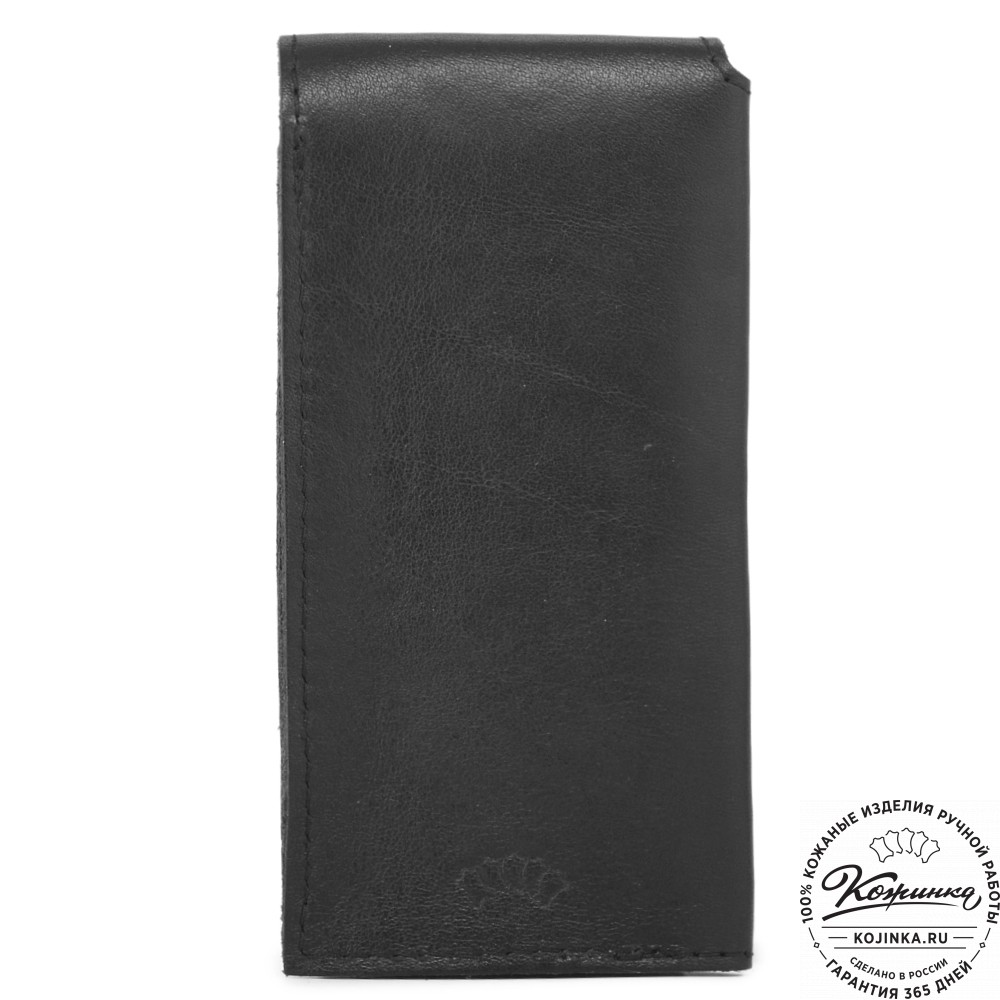 Кожаный футляр для очков "Марокко" (черный)