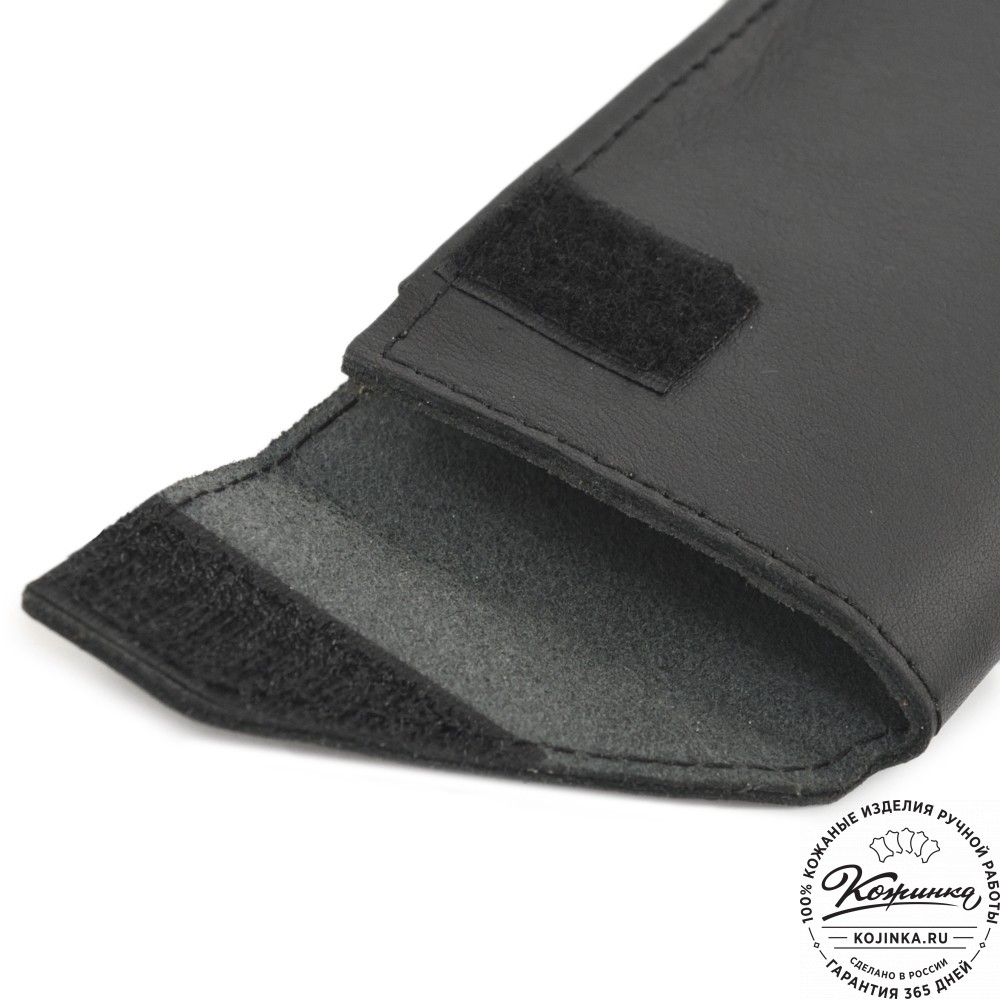 Кожаный футляр для очков "Марокко" (черный)