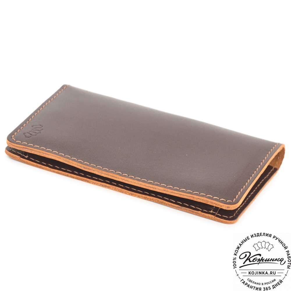 Кожаный бумажник для документов "Неаполь" (бордово-коричневый)