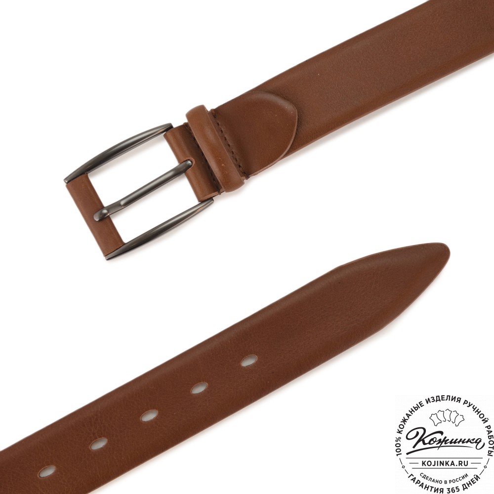 Кожаный ремень "Нортон" (коньяк)