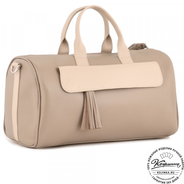  Женская кожаная сумка "Византия" (бежевый). фото 1