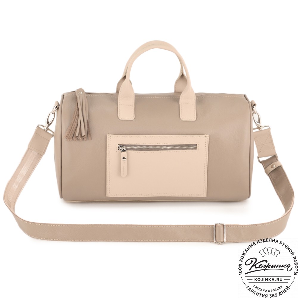  Женская кожаная сумка "Византия" (бежевый)