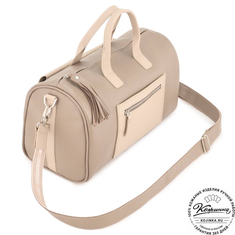  Женская кожаная сумка "Византия" (бежевый)