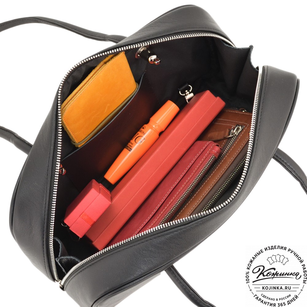 Женская кожаная сумка "Тамань" (черный)