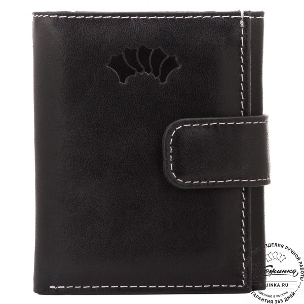 Кожаное портмоне "Германия" (чёрное). фото 1