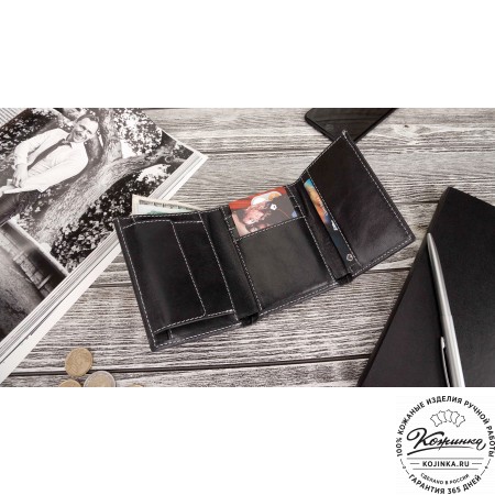 Кожаное портмоне "Германия" (чёрное)