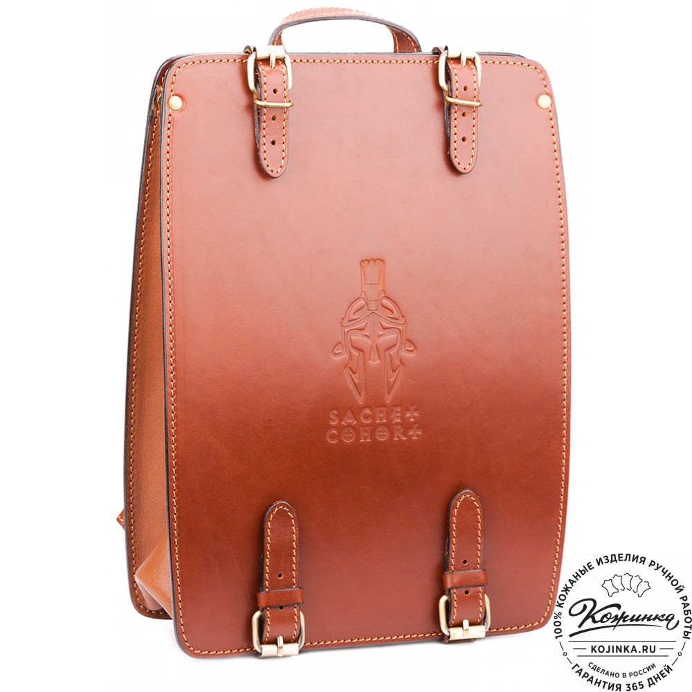 Кожаный рюкзак "Когорта" (рыжий)