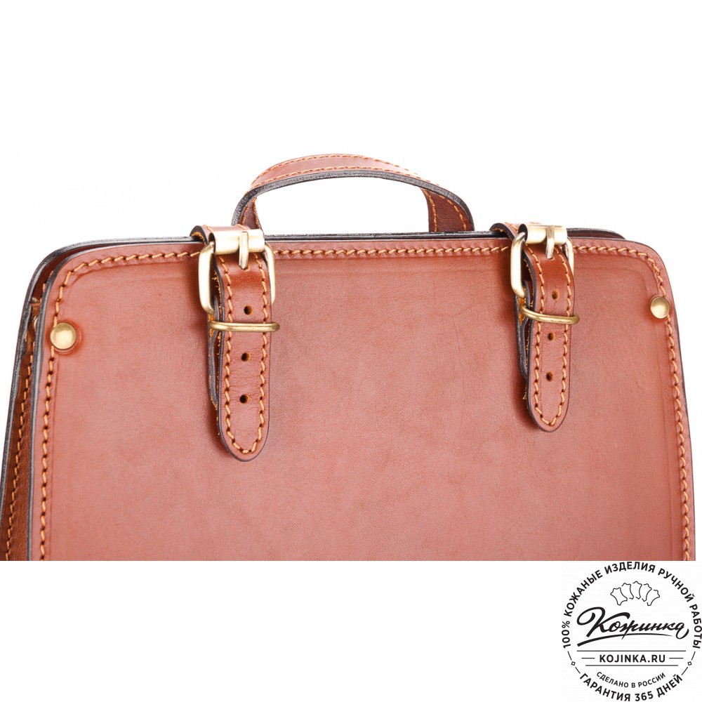 Кожаный рюкзак "Когорта" (рыжий)