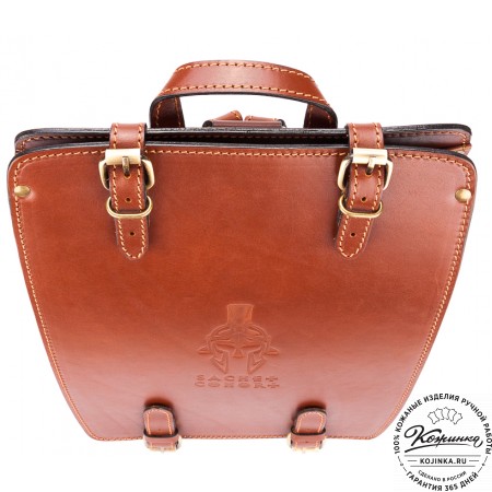Кожаный рюкзак "Когорта" (рыжий)