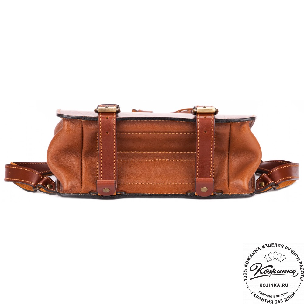 Кожаный рюкзак "Когорта" (рыжий)