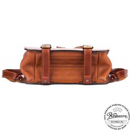 Кожаный рюкзак "Когорта" (рыжий)