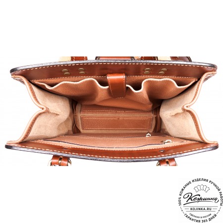 Кожаный рюкзак "Когорта" (рыжий)