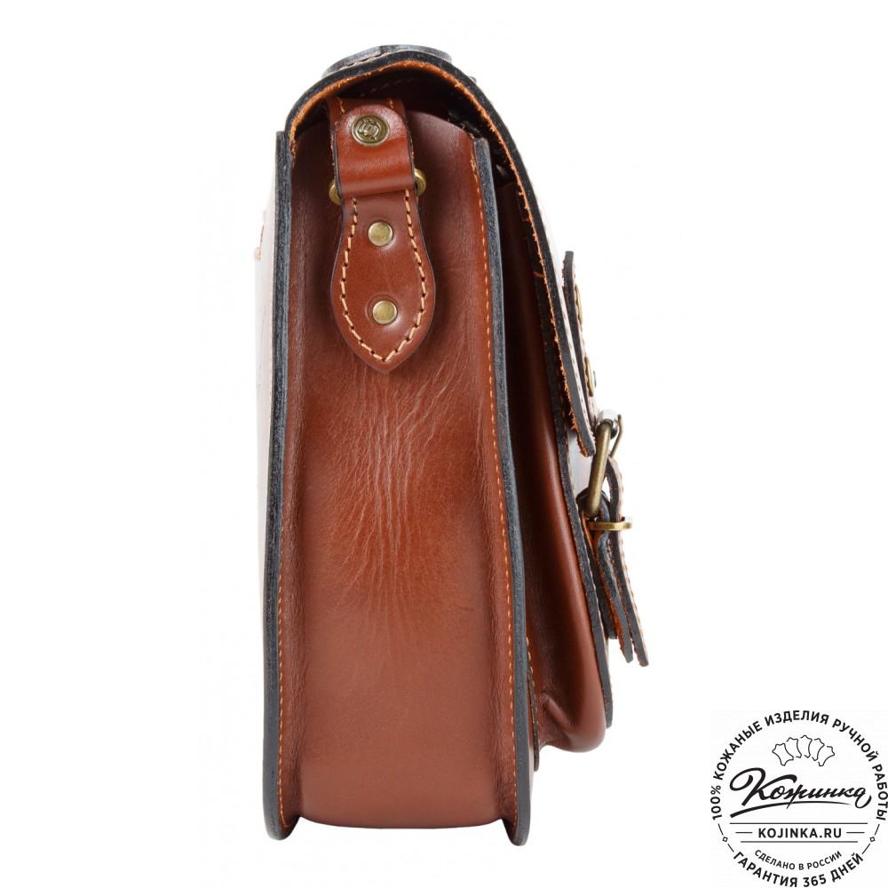 Кожаный портфель "Сатчел"  (коричневый)