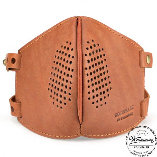 Кожаная маска Ренегат (коричневая). фото 1