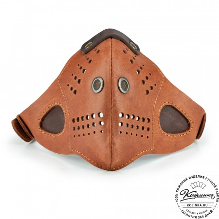 Кожаная маска Протектор (коричневая)