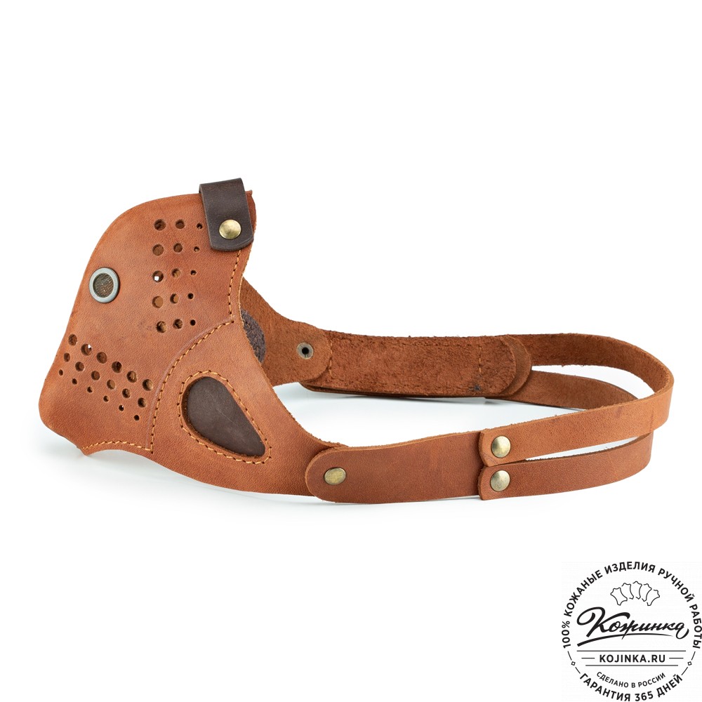 Кожаная маска Протектор (коричневая)