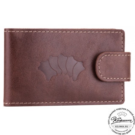 Кожаная визитница Одесса (коричневая)