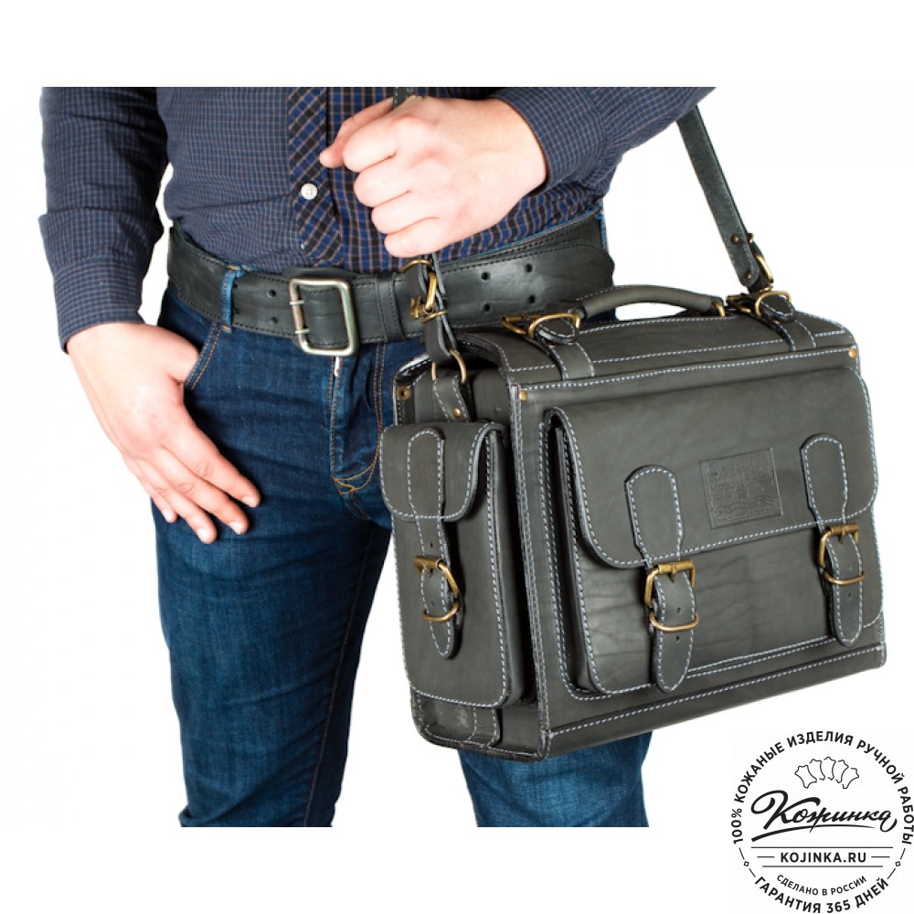 Кожаный портфель "Бойскаут" (тёмно-коричневый)