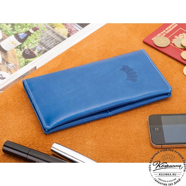 Кожаное портмоне Санкт-Петербург (синее). фото 1