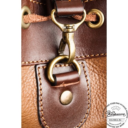 Кожаный рюкзак "СаШе" (коричневый)