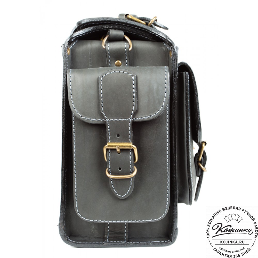 Кожаный портфель "Бойскаут" (чёрный)