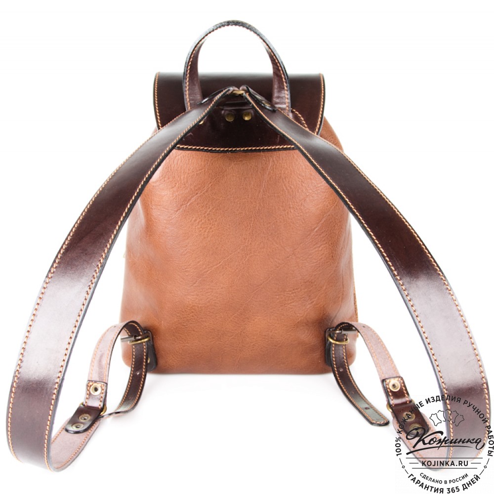 Кожаный рюкзак "Пилот" (коричневый)