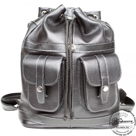 Кожаный рюкзак "Классика" (чёрный)