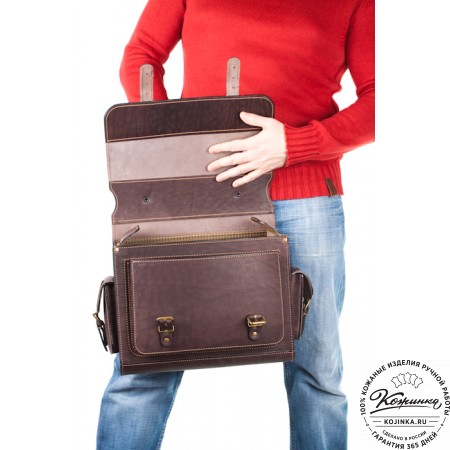 Кожаный портфель "Вояджер" (коричневый)
