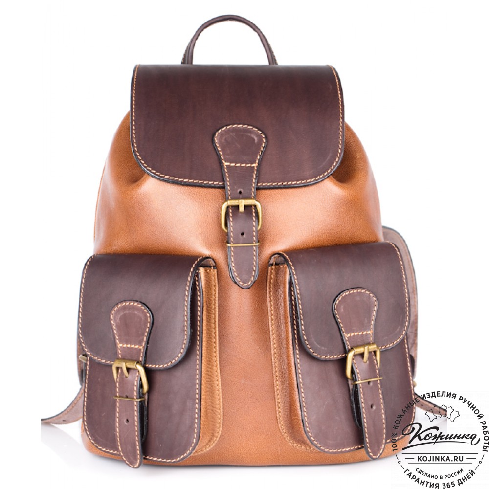 Кожаный рюкзак "Классик 2" (коричневый)