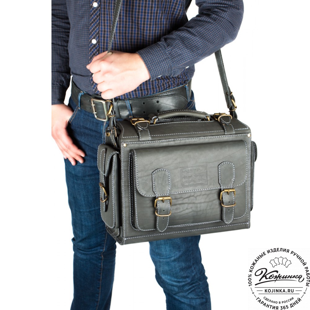 Кожаный портфель "Бойскаут" (тёмно-коричневый)