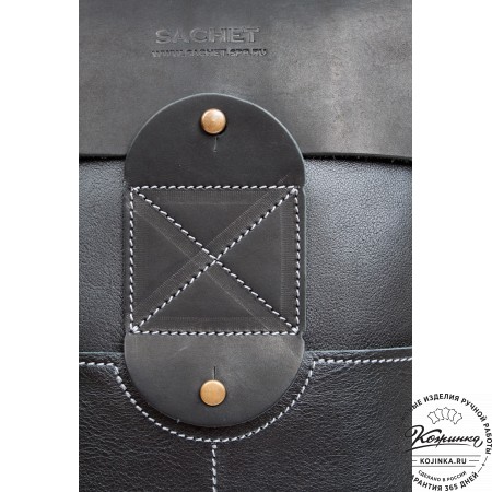 Кожаный рюкзак "Спэйс" (черный)