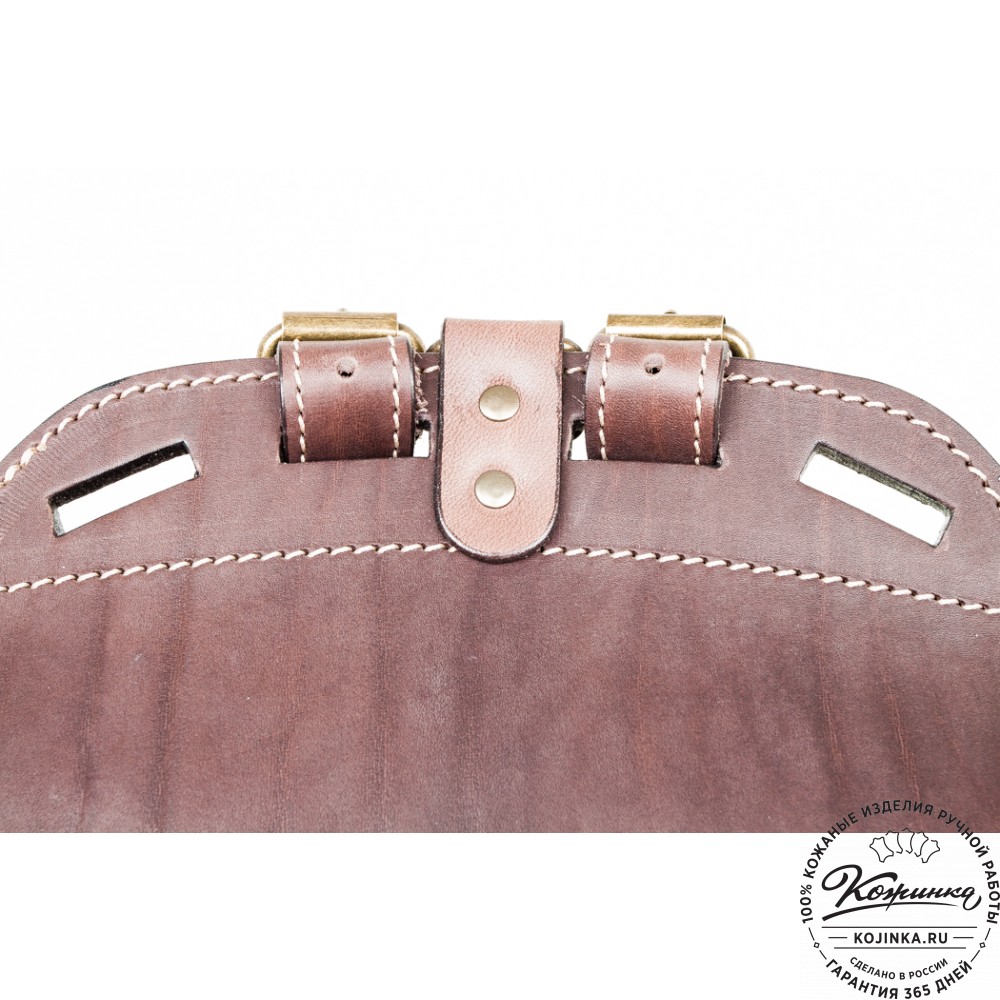 Мужской кожаный рюкзак "Байкер" (коричневый)