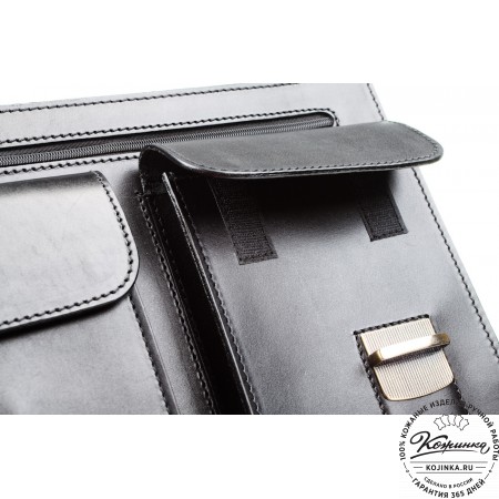 Мужской кожаный портфель "Престиж" (чёрный)