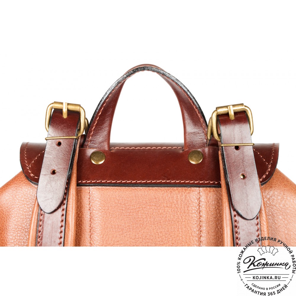 Мужской кожаный рюкзак "Следопыт" (коричневый)