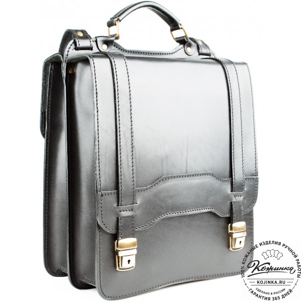 Кожаный планшет "Премиум" (чёрный). фото 1