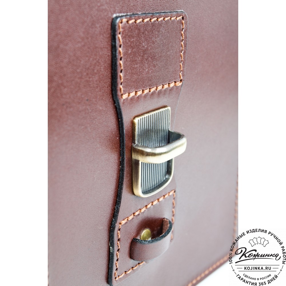 Деловой кожаный портфель "Увертюра" (коричневый)